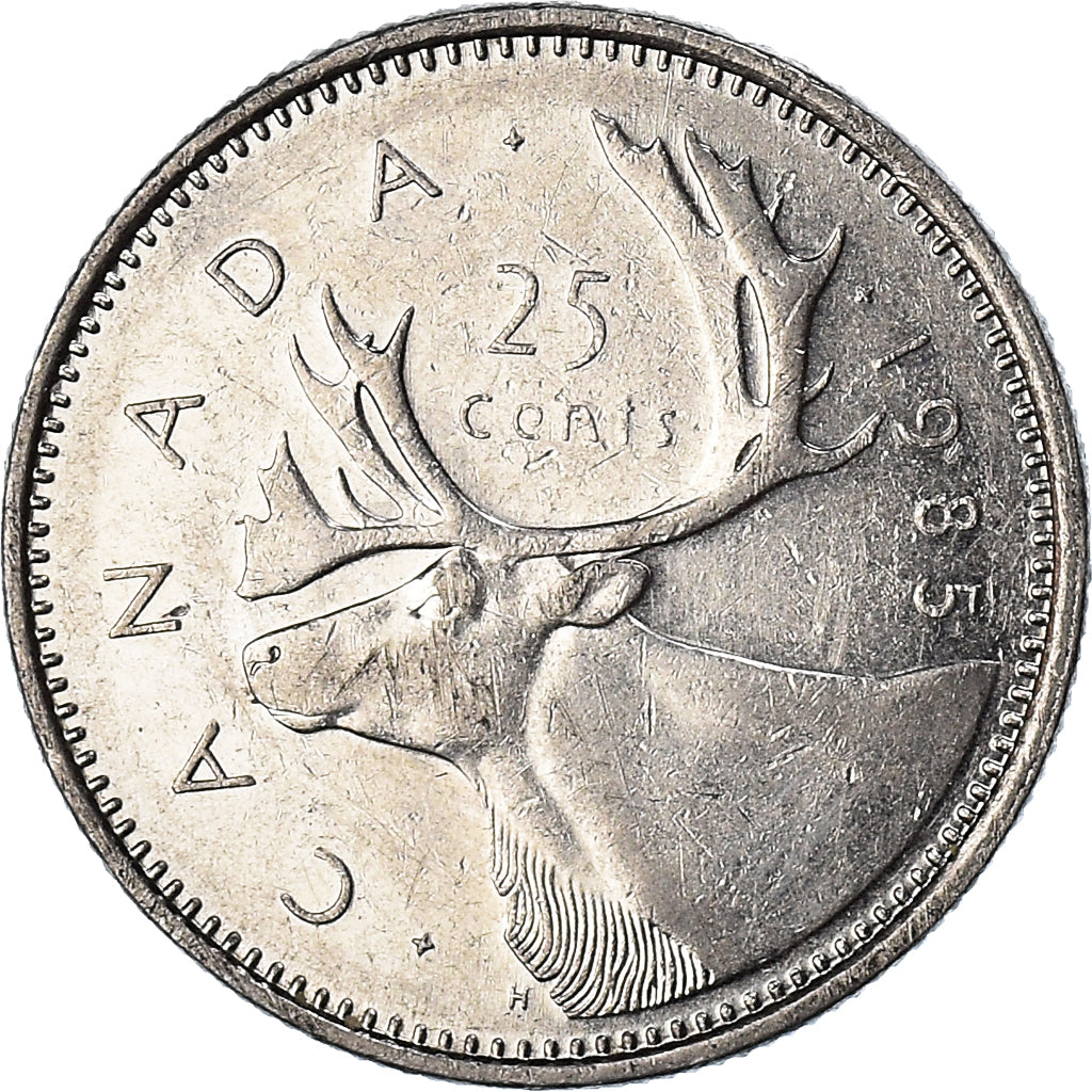 Moneda, Canadá, 25 Cents, 1985
