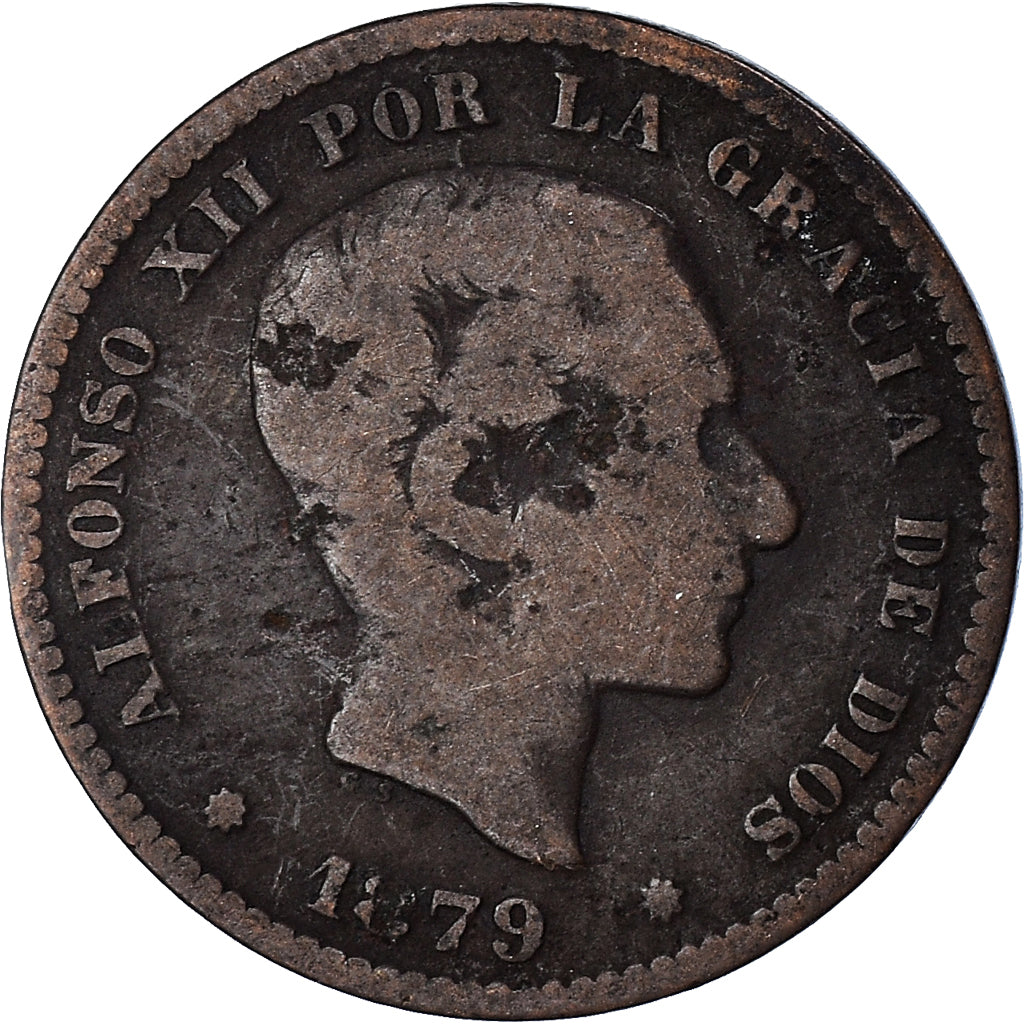 Moneta, Spagna, 5 Centimos, 1879