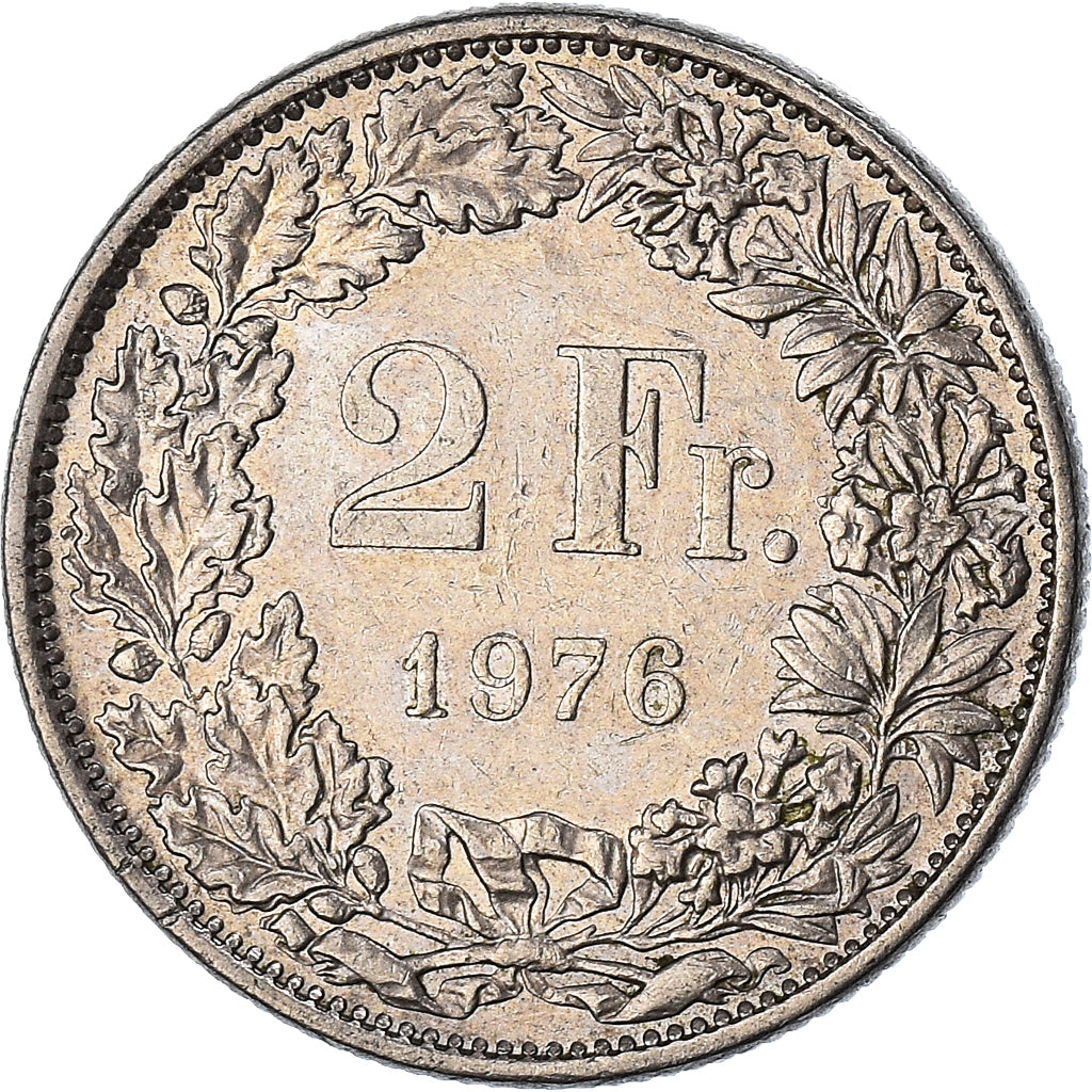 Monnaie, Suisse, 2 Francs, 1976