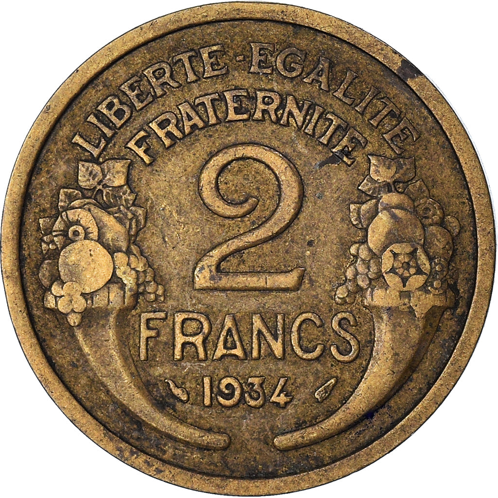Münze, Frankreich, 2 Francs, 1934