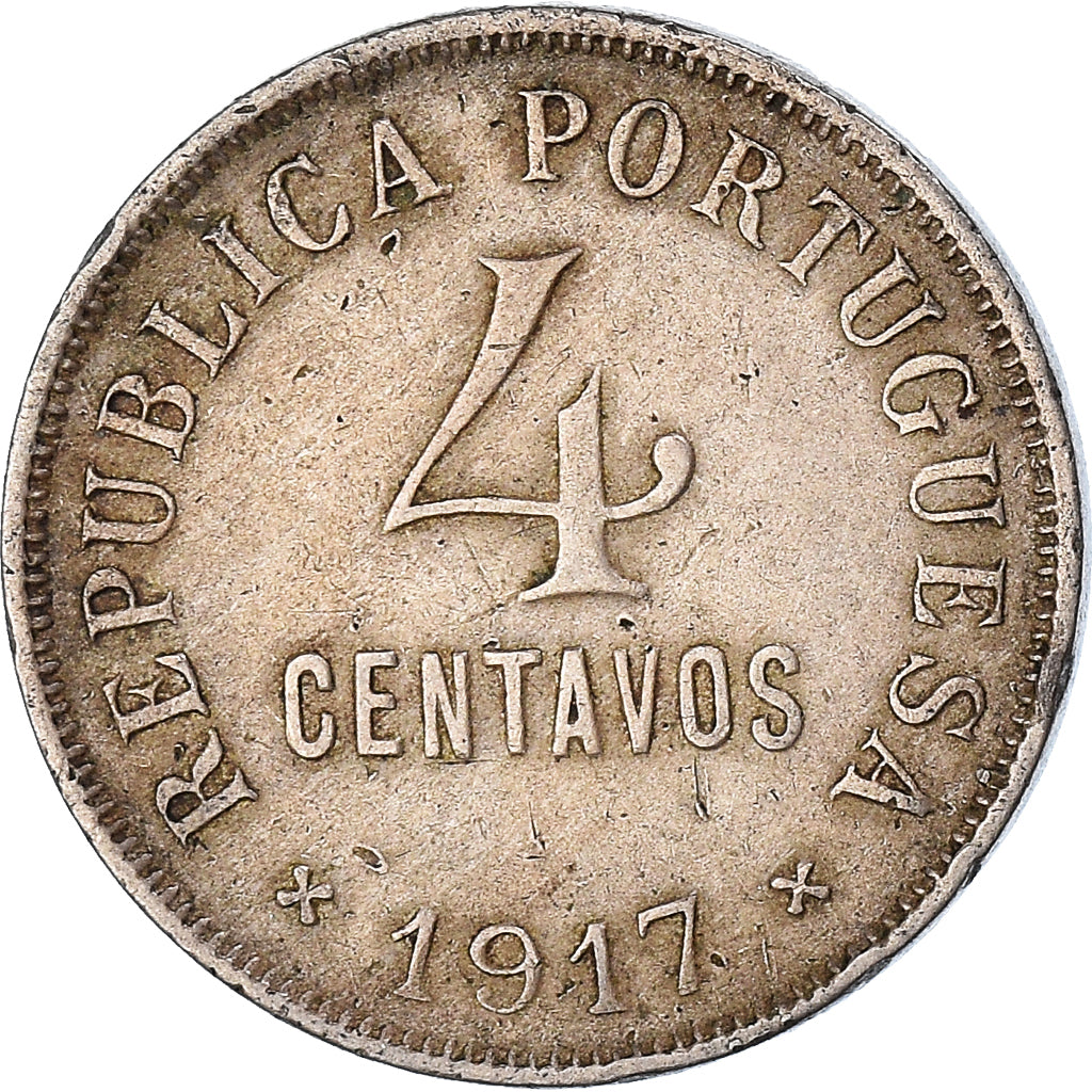 Coin, Portugal, 4 Centavos, 1917