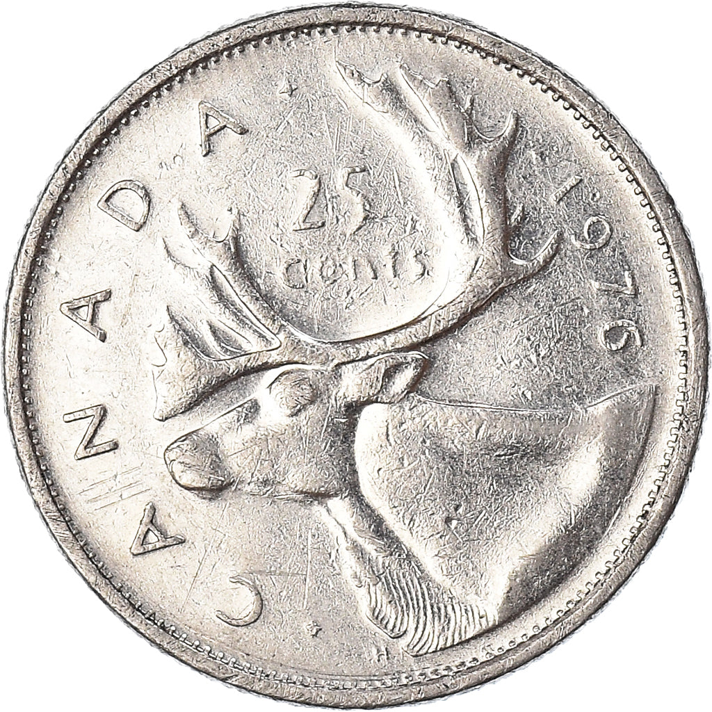 Moneda, Canadá, 25 Cents, 1976