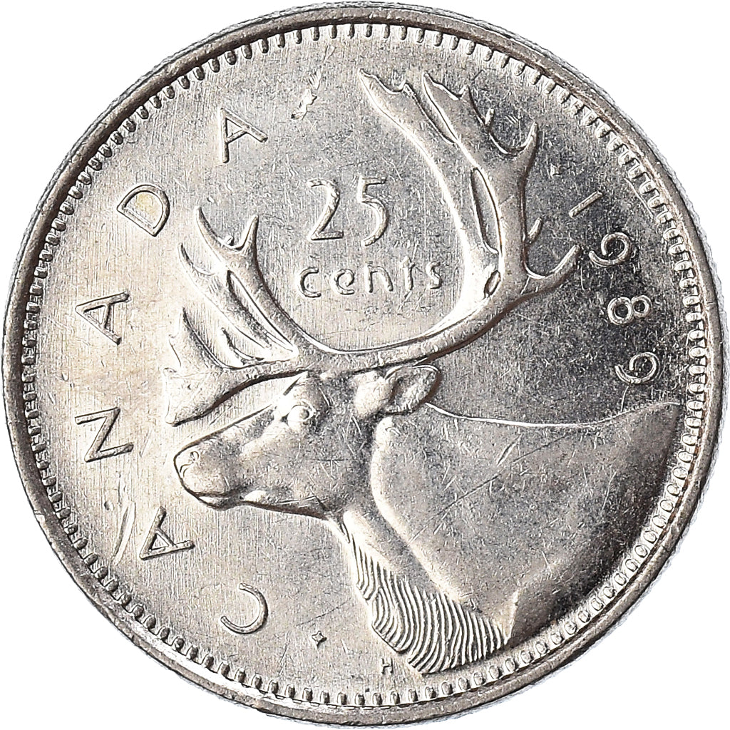 Moneta, Canada, 25 Cents, 1989