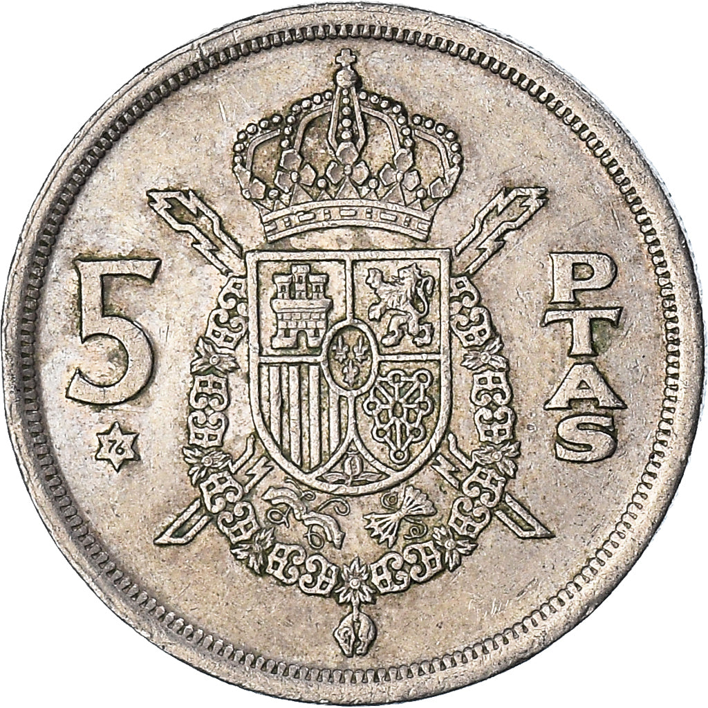 Spain, 5 Pesetas, 1975 (76)