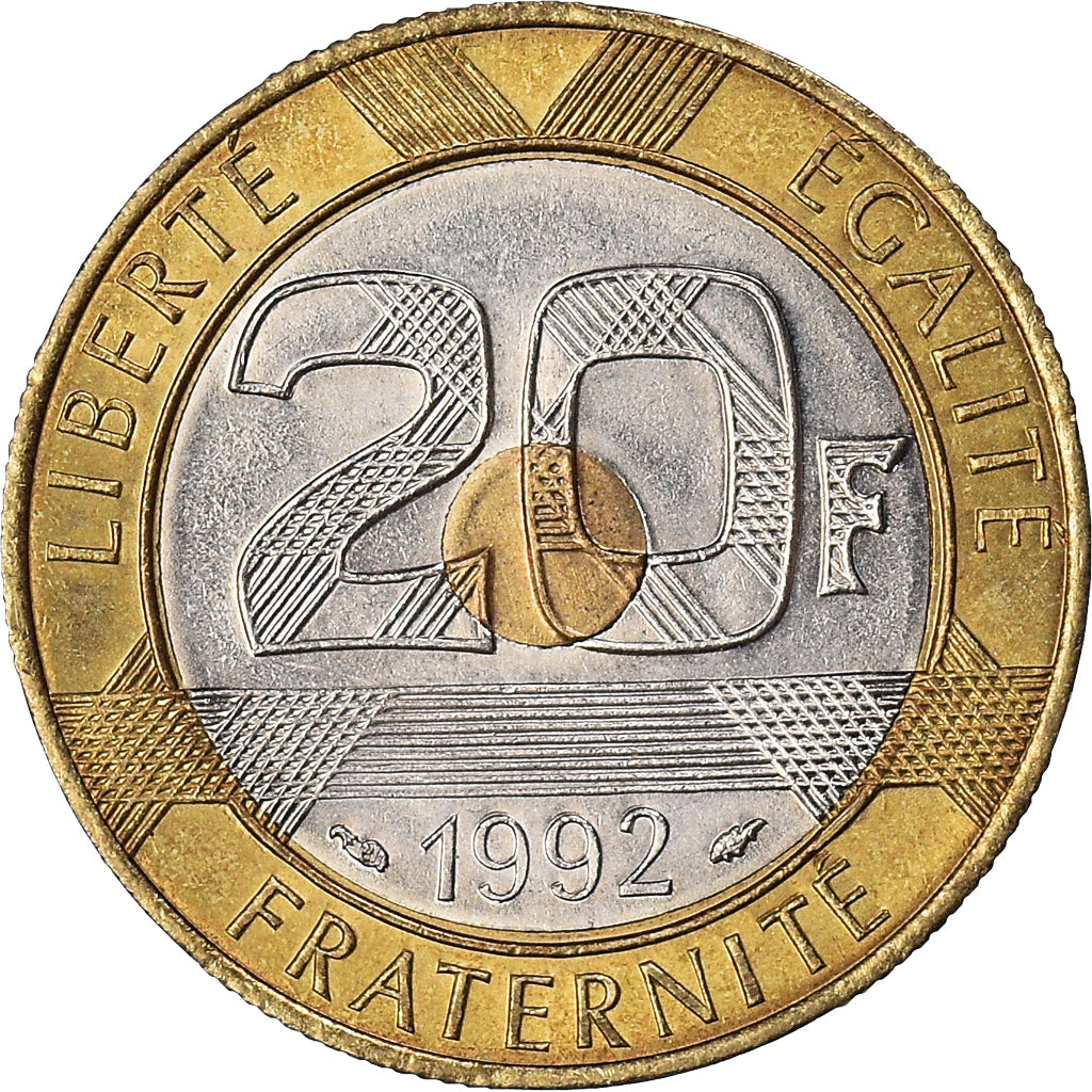Münze, Frankreich, 20 Francs, 1992