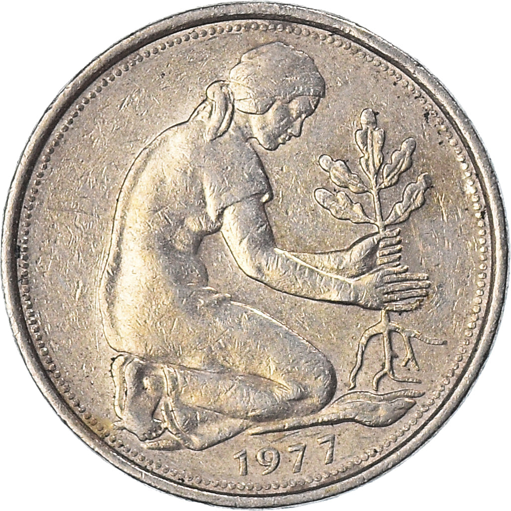 Coin, GERMANY - FEDERAL REPUBLIC, 50 Pfennig, 1977