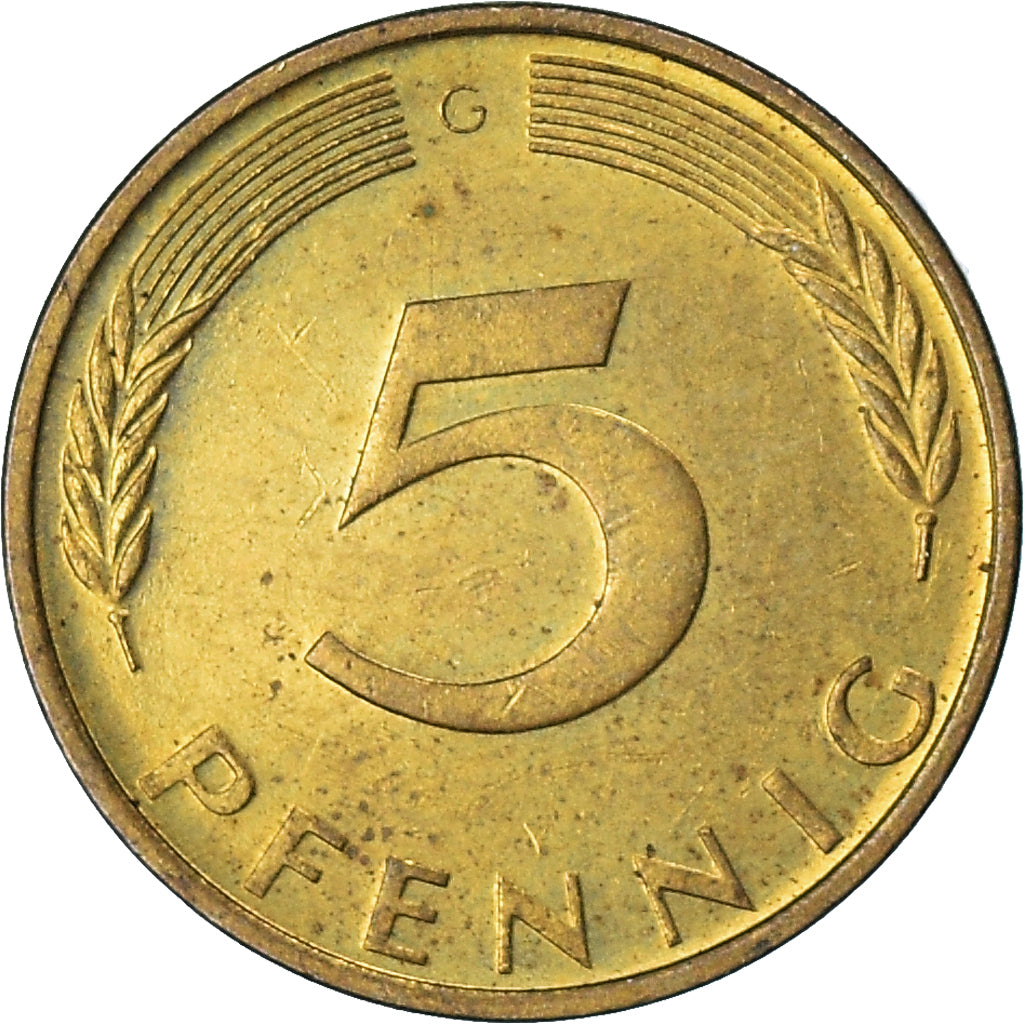 Moneta, GERMANIA - REPUBBLICA FEDERALE, 5 Pfennig, 1974