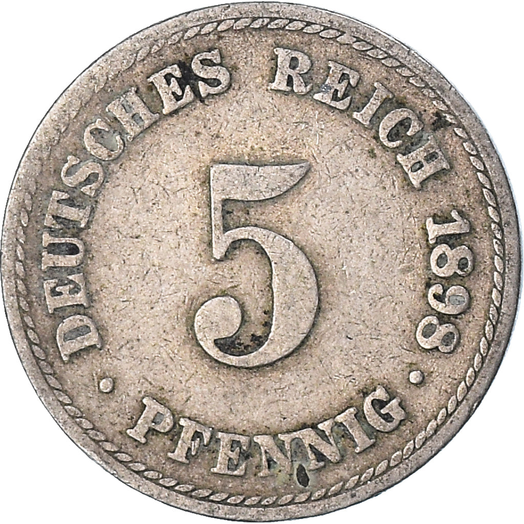 Coin, GERMANY - EMPIRE, 5 Pfennig, 1898
