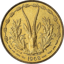 Coin, West African States, 5 Francs, 1968
