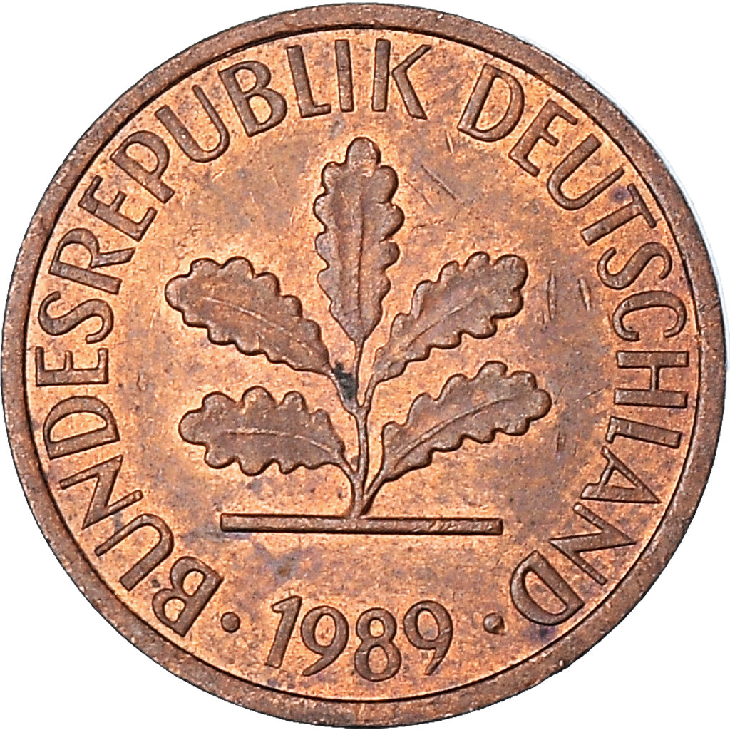 Coin, GERMANY - FEDERAL REPUBLIC, Pfennig, 1989