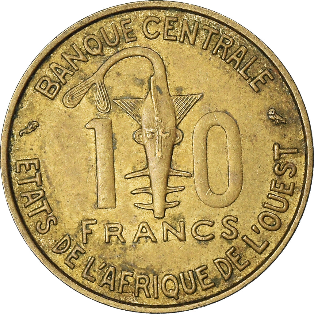 Münze, West African States, 10 Francs, 1968