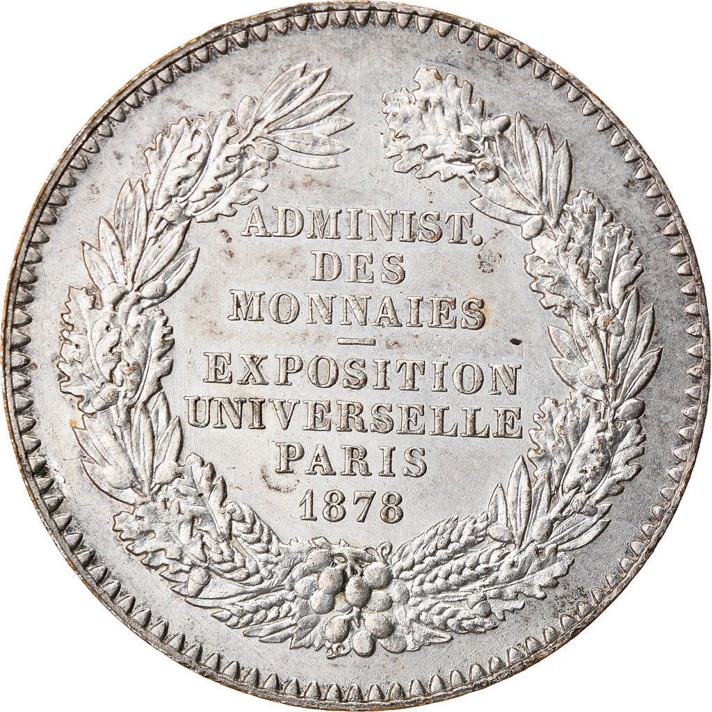 France, Medal, Exposition universelle de Paris, 1878, Barre, AU(50-53), Copper