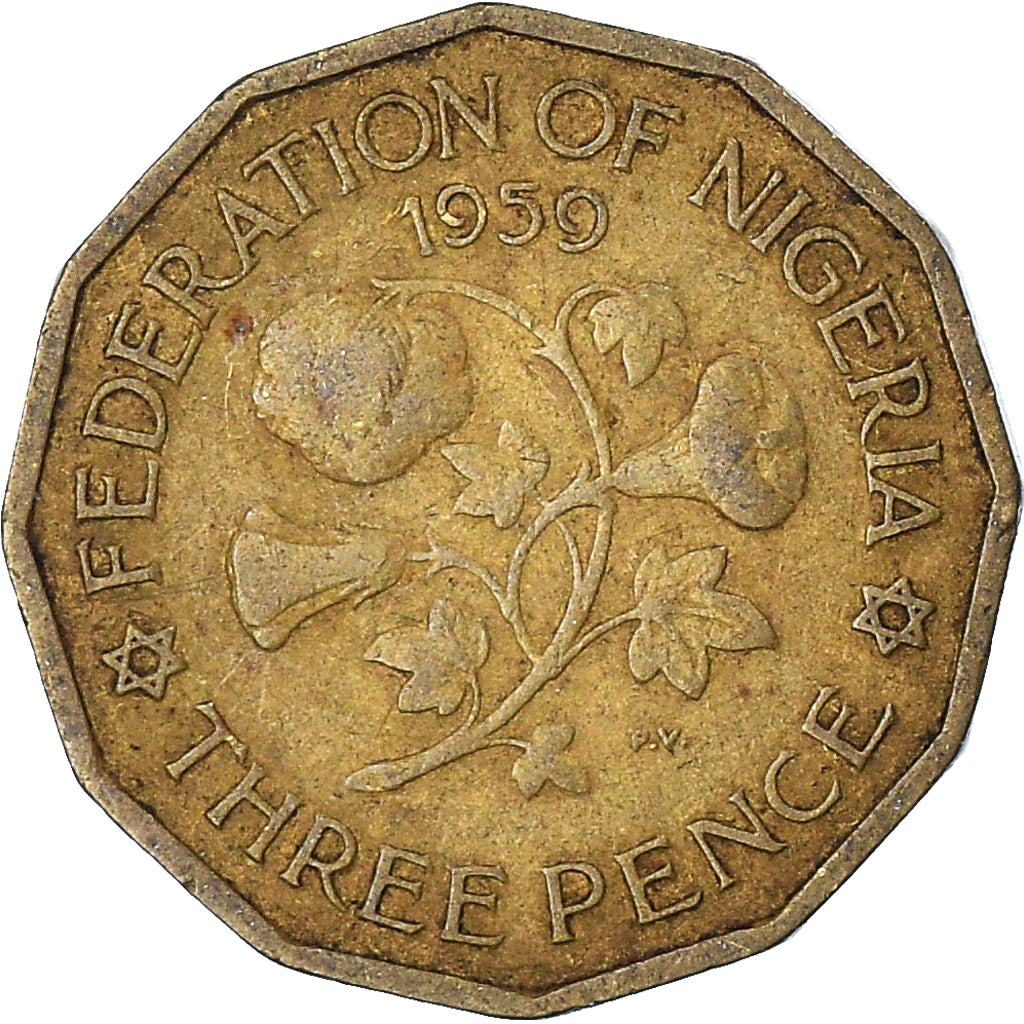 Münze, Nigeria, 3 Pence, 1959