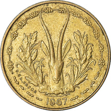 Coin, West African States, 5 Francs, 1967