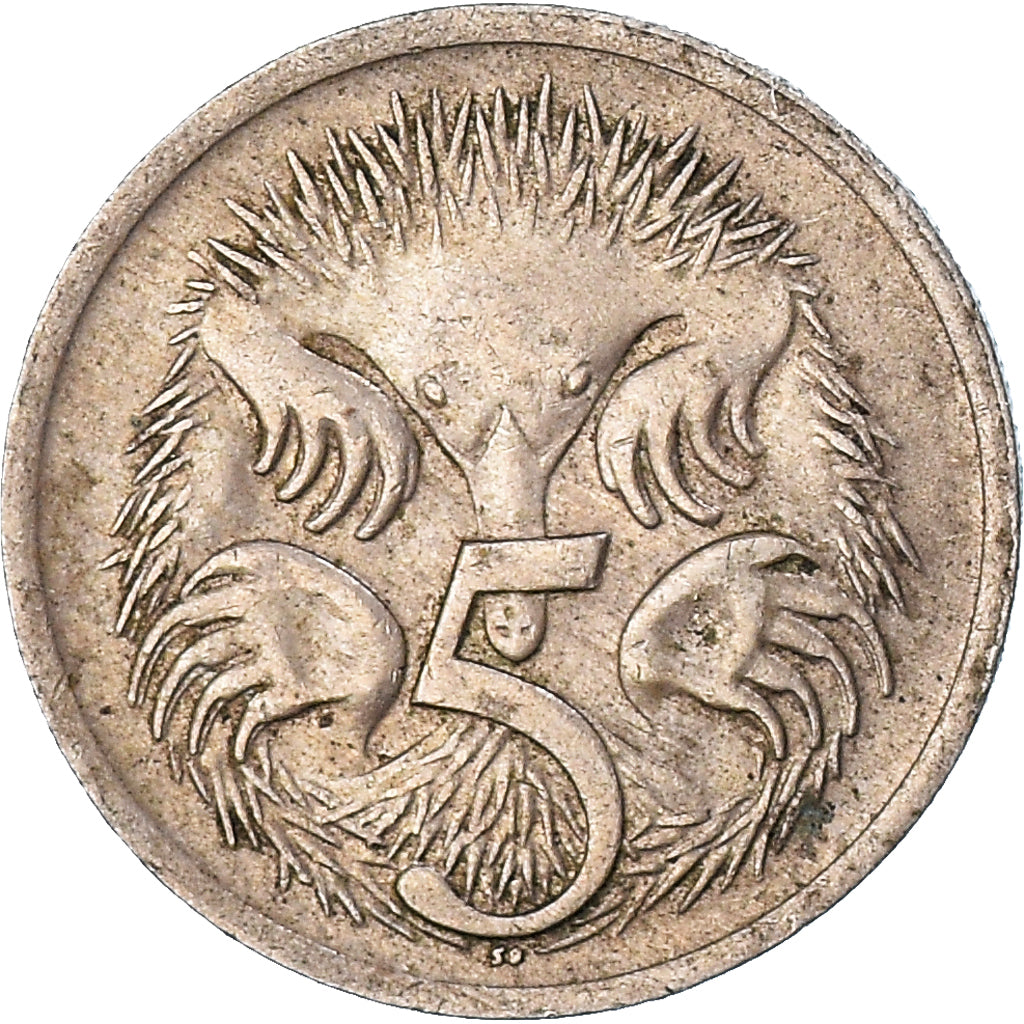 Coin, Australia, 5 Cents, 1968