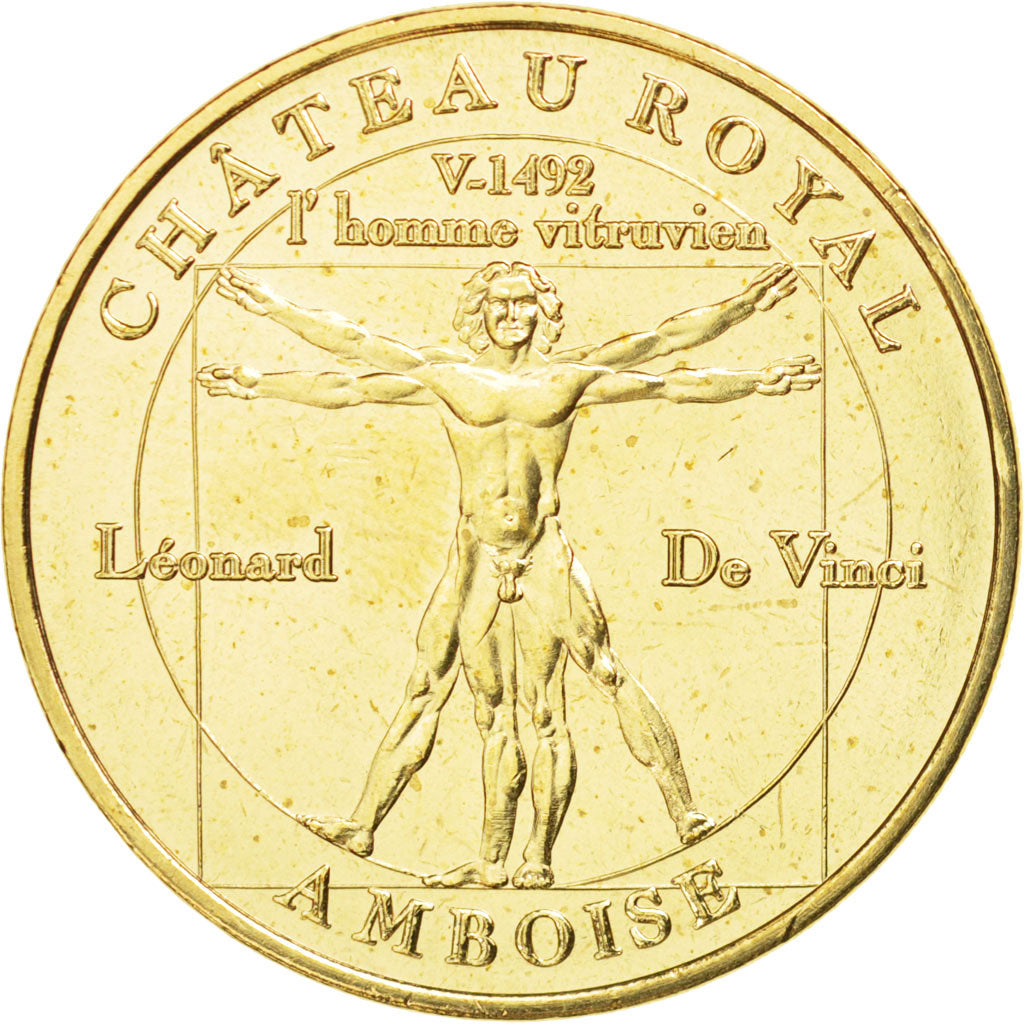 France, Token, Tourist Token, 37/ Homme Vitruvien - Amboise, 2015, Monnaie de
