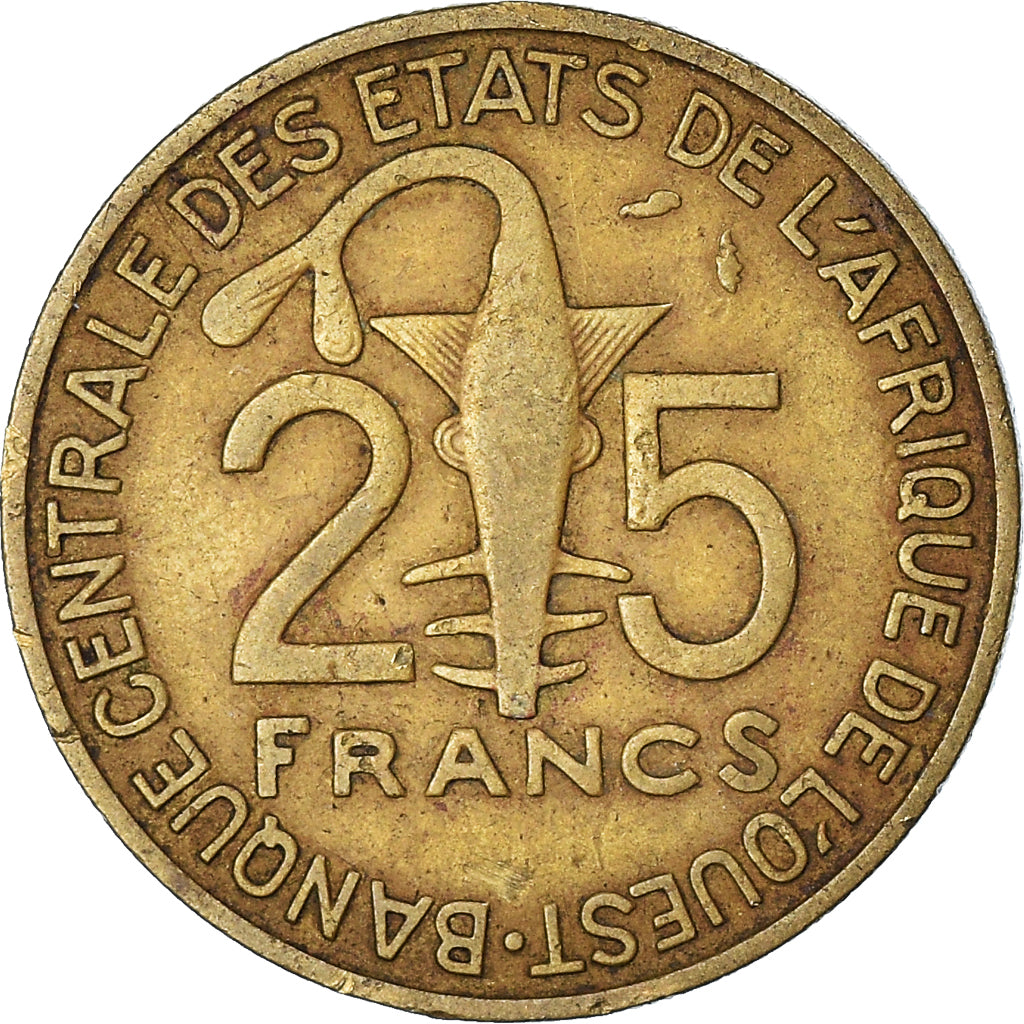 Moneda, Estados del África Occidental, 25 Francs, 1975