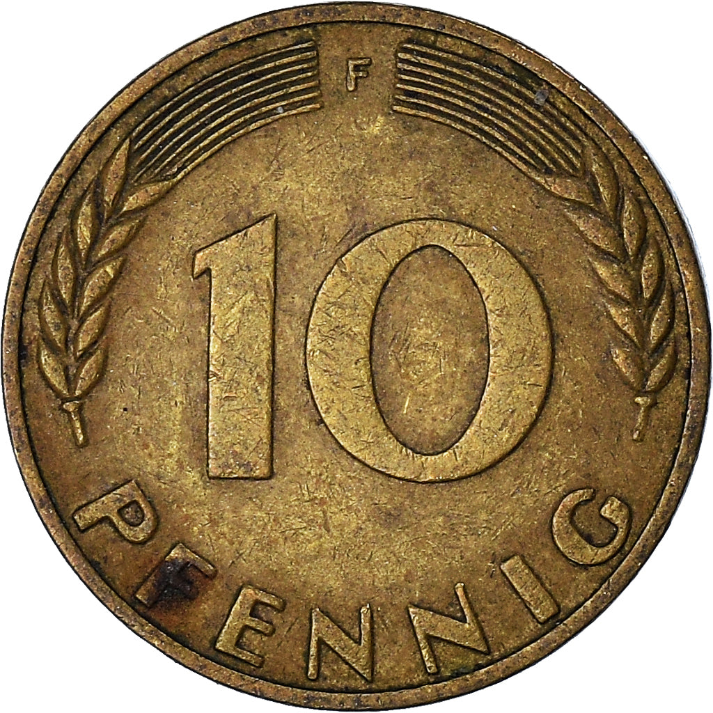 Munten, Federale Duitse Republiek, 10 Pfennig, 1970