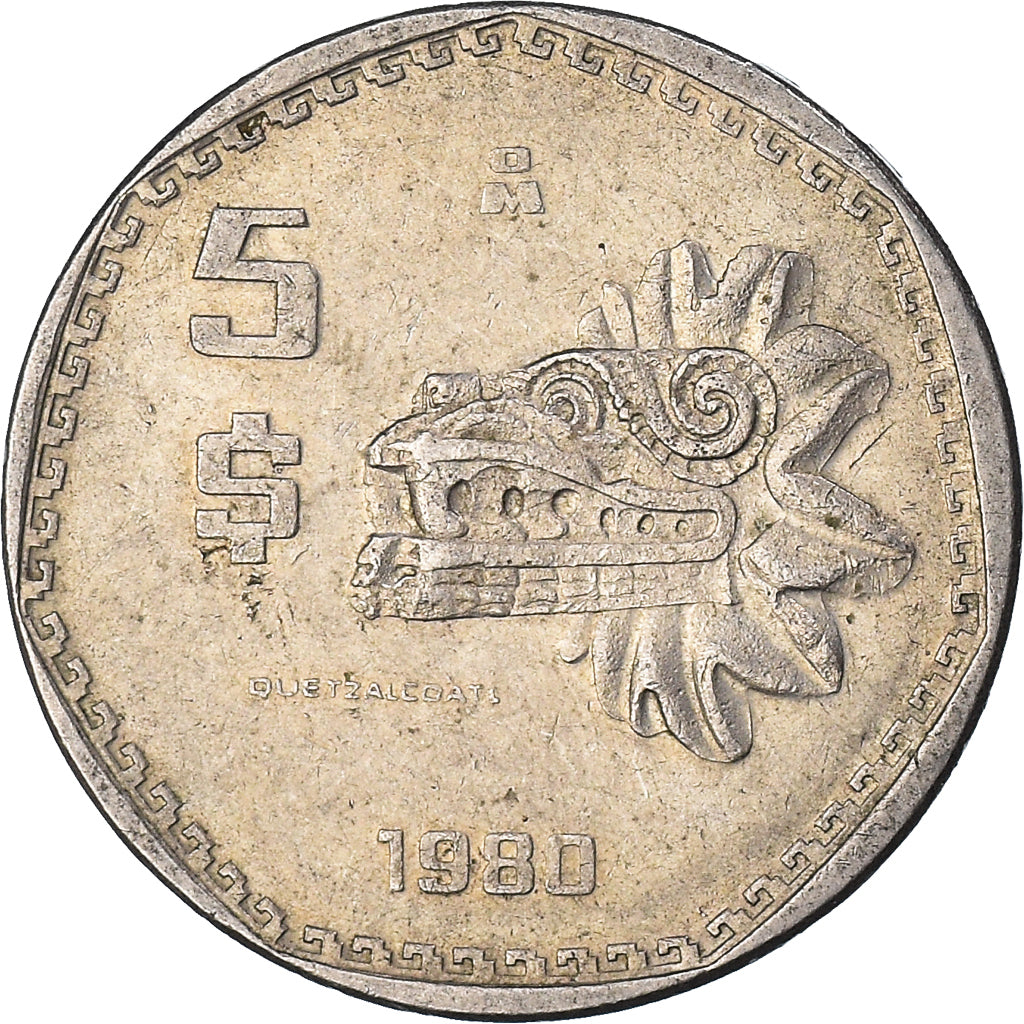 Münze, Mexiko, 5 Pesos, 1980