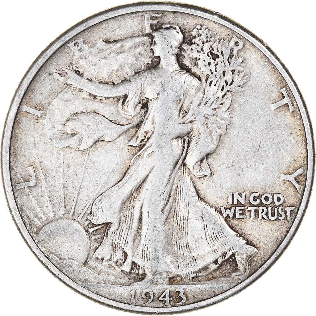 Coin, United States, Half Dollar, 1943, Philadelphia, EF(40-45), Silver, KM:142
