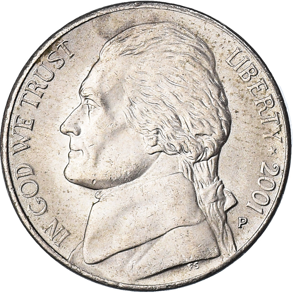 Monnaie, États-Unis, 5 Cents, 2001