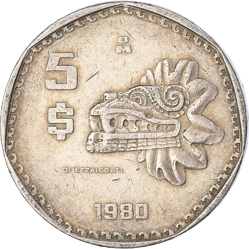 Coin, Mexico, 5 Pesos, 1980