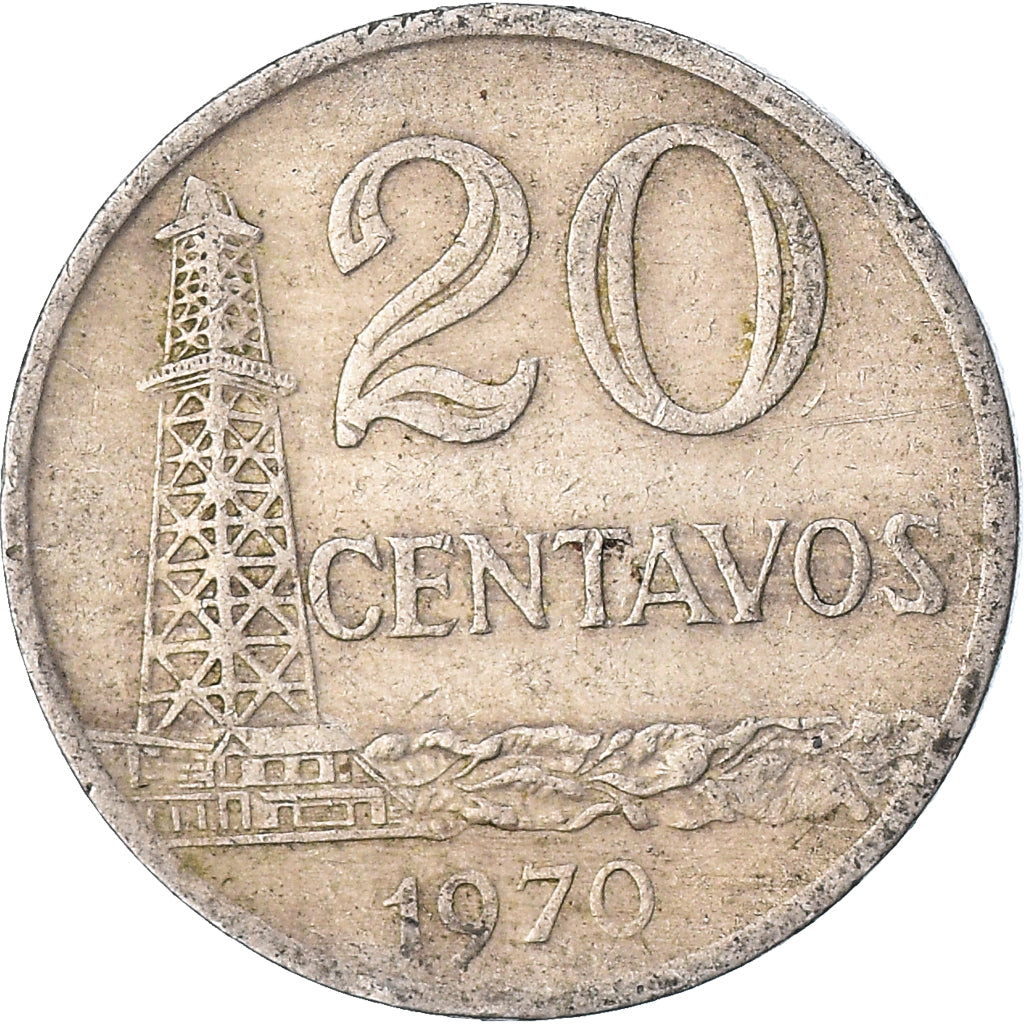 Coin, Brazil, 20 Centavos, 1970