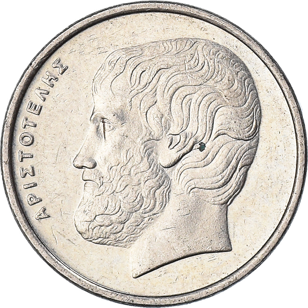 Moneta, Grecja, 5 Drachmes, 1988