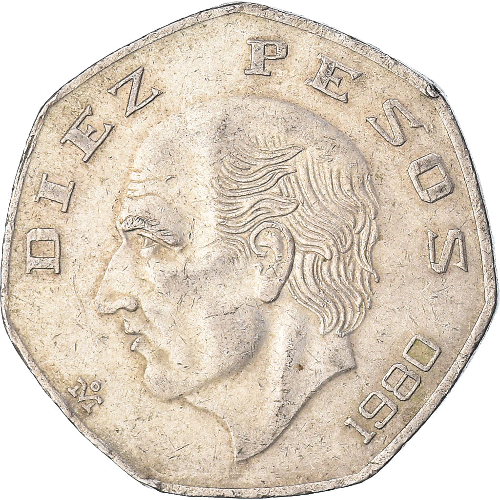 Coin, Mexico, 10 Pesos, 1980