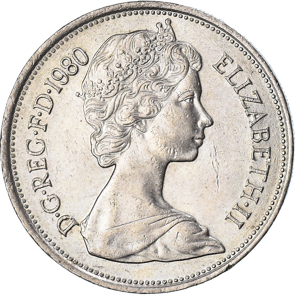 Münze, Großbritannien, 10 New Pence, 1980