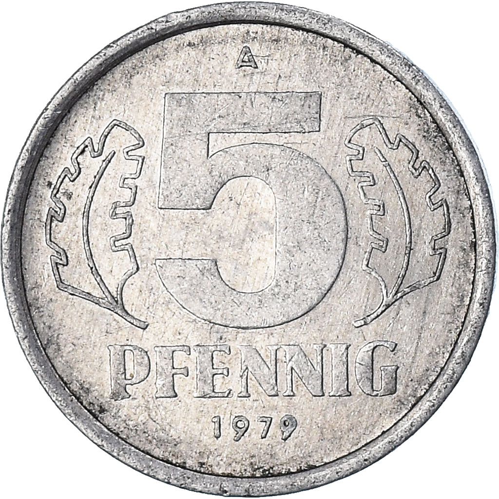 Moneda, REPÚBLICA DEMOCRÁTICA ALEMANA, 5 Pfennig, 1979