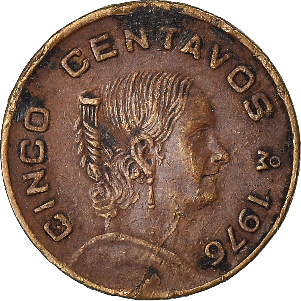 Coin, Mexico, 5 Centavos, 1976
