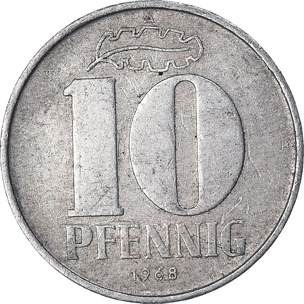 Münze, GERMAN-DEMOCRATIC REPUBLIC, 10 Pfennig, 1968