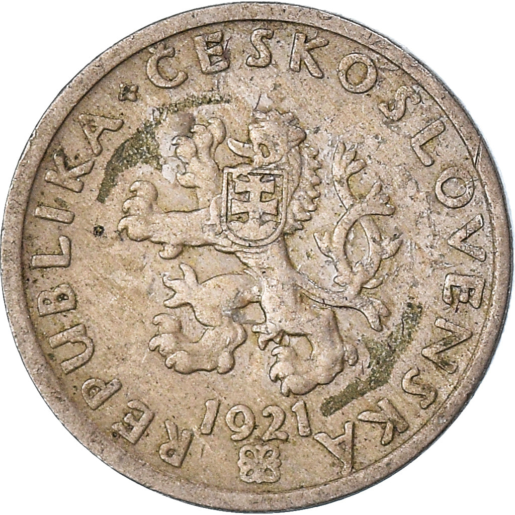 Coin, Czechoslovakia, 20 Haleru, 1921