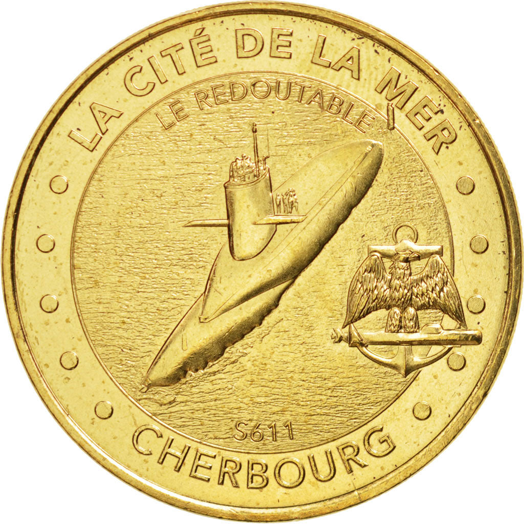 France, Jeton, Tourist Token, 50/ Cité de la Mer - Redoutable - Cherbourg