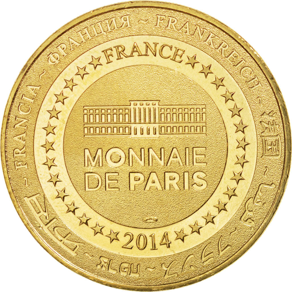 Francia, Token, Tourist Token, 50/ Abbaye du Mont-Saint-Michel, 2014, Monnaie...