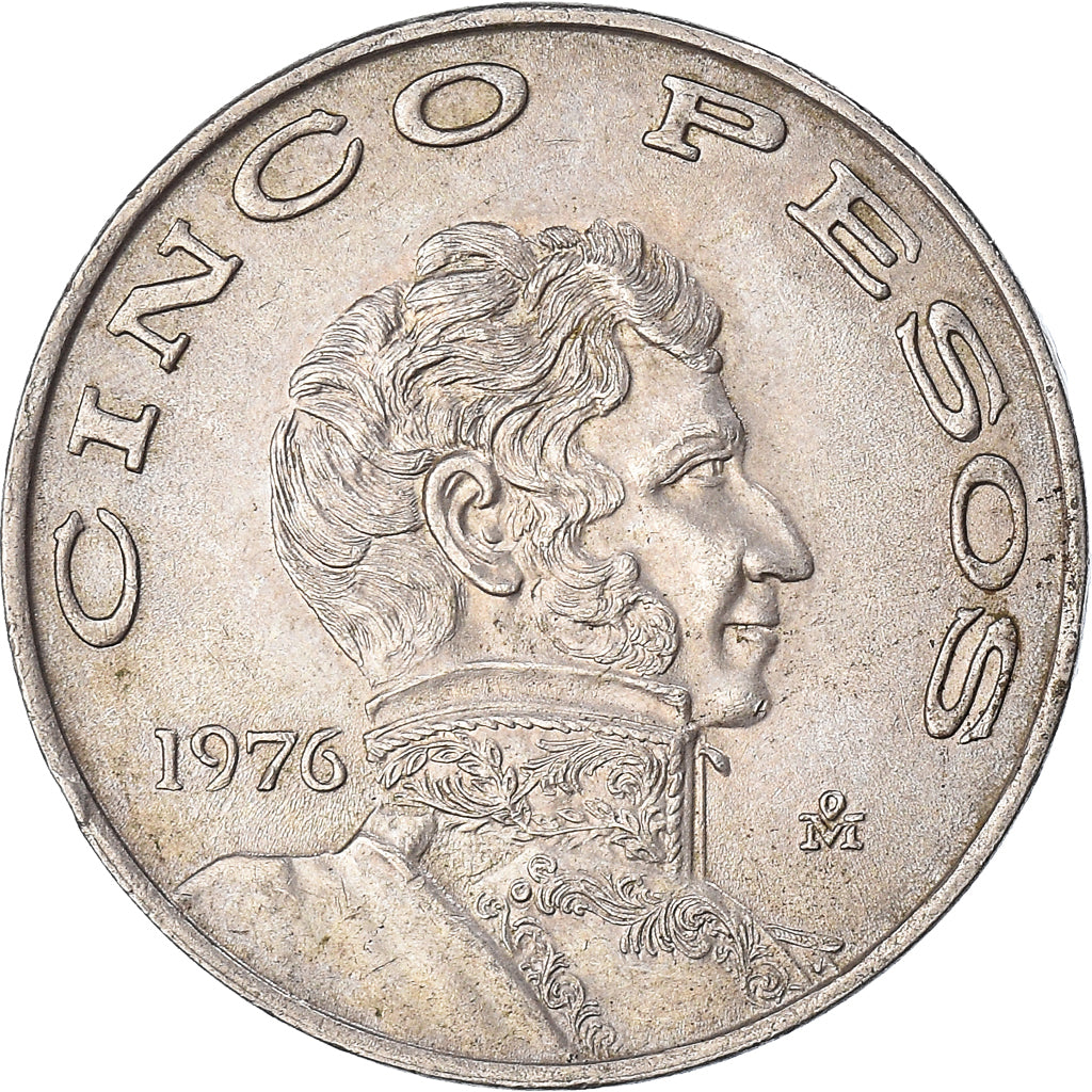 Moneta, Messico, 5 Pesos, 1976