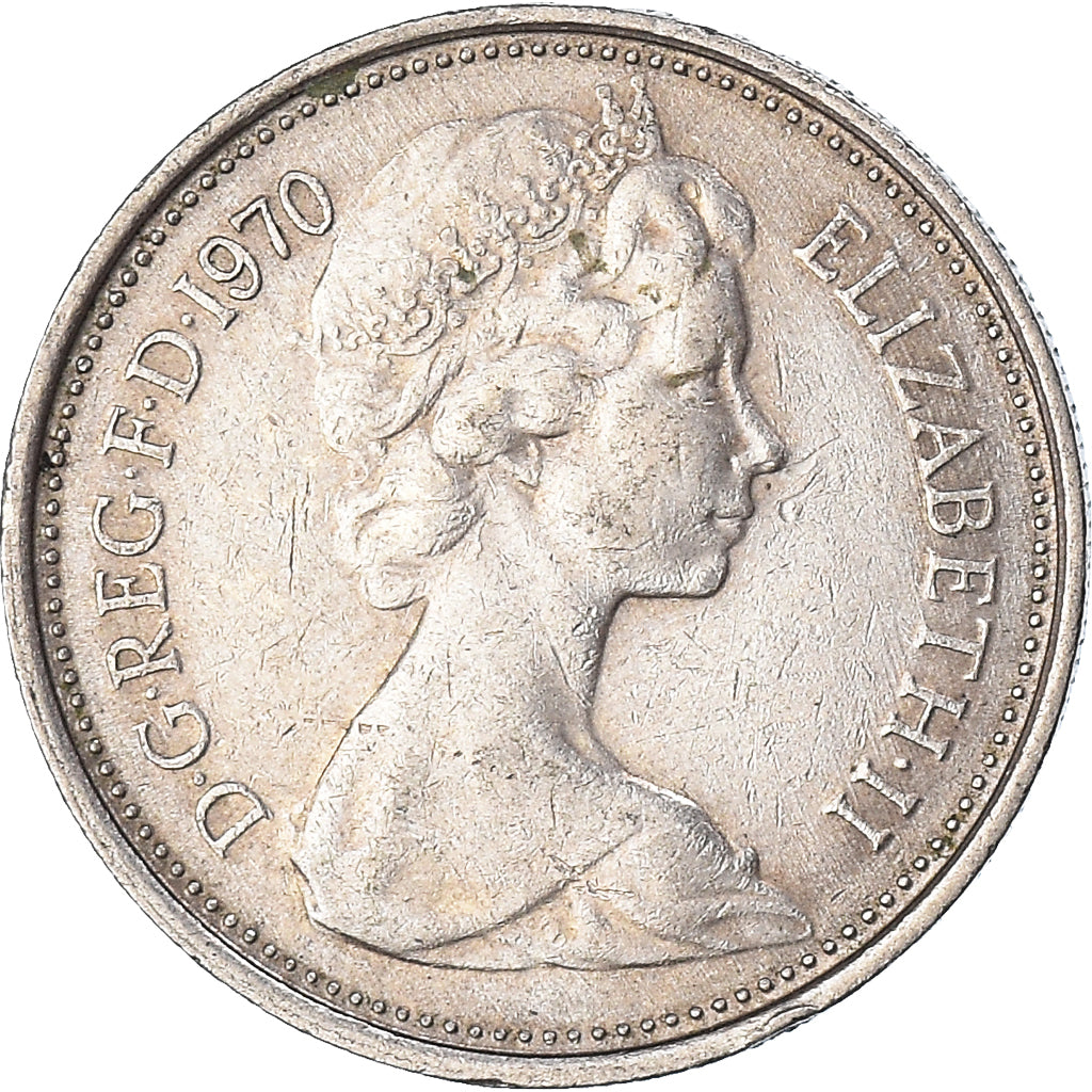 Münze, Großbritannien, 5 New Pence, 1970