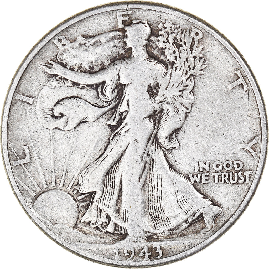 Coin, United States, Half Dollar, 1943, Philadelphia, VF(30-35), Silver, KM:142