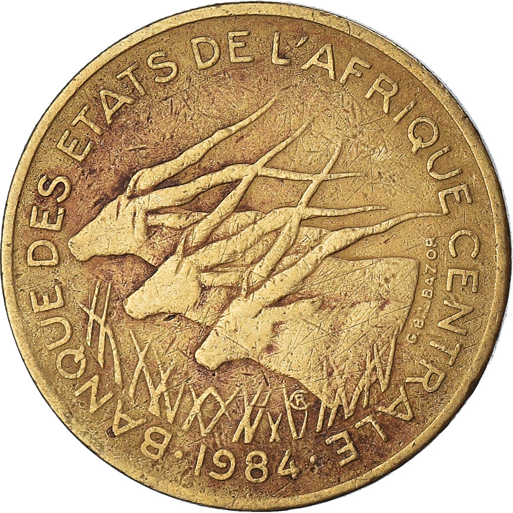 Münze, Zentralafrikanische Staaten, 25 Francs, 1984