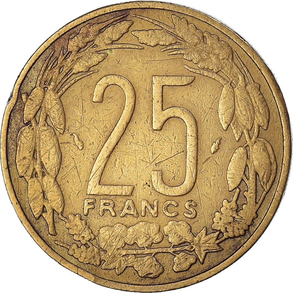 Münze, Zentralafrikanische Staaten, 25 Francs, 1984