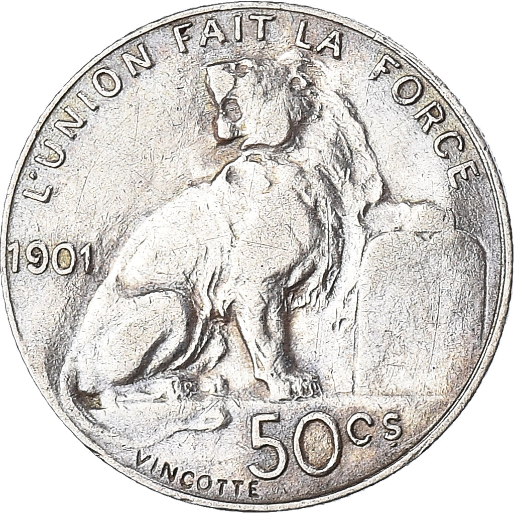 Coin, Belgium, 50 Centimes, 1901