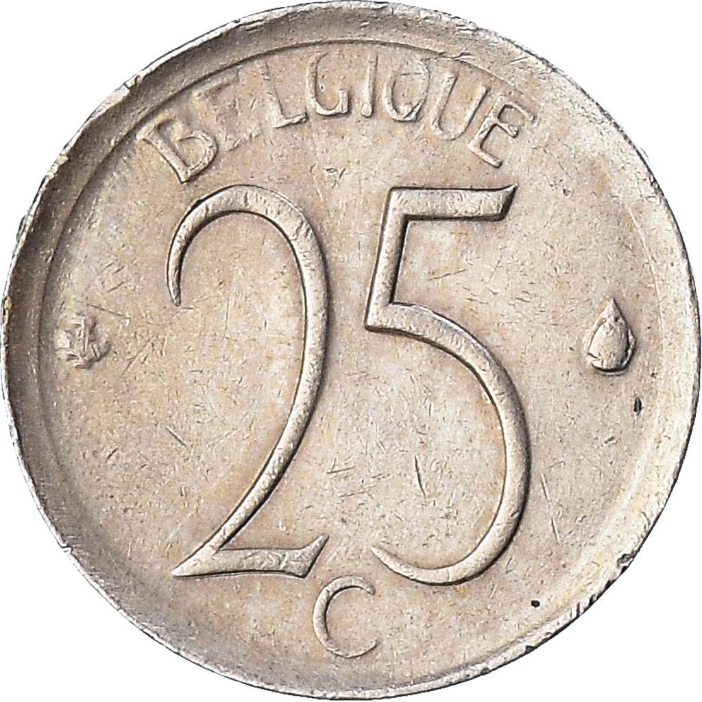 Coin, Belgium, 25 Centimes, 1965