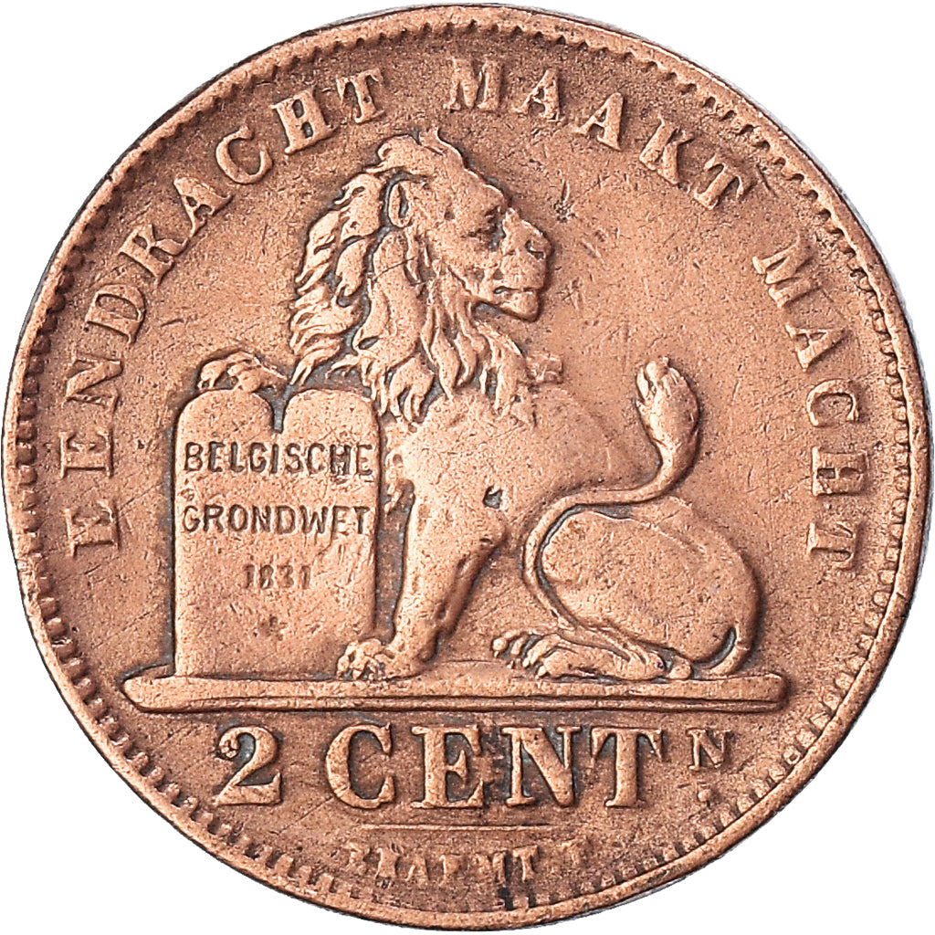 Münze, Belgien, 2 Centimes, 1905