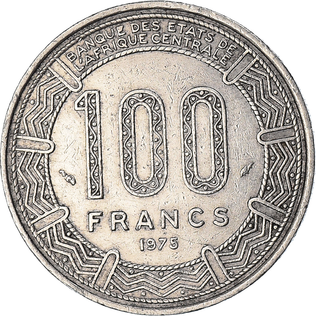 Moneta, Republika Środkowej Afryki, 100 Francs, 1975
