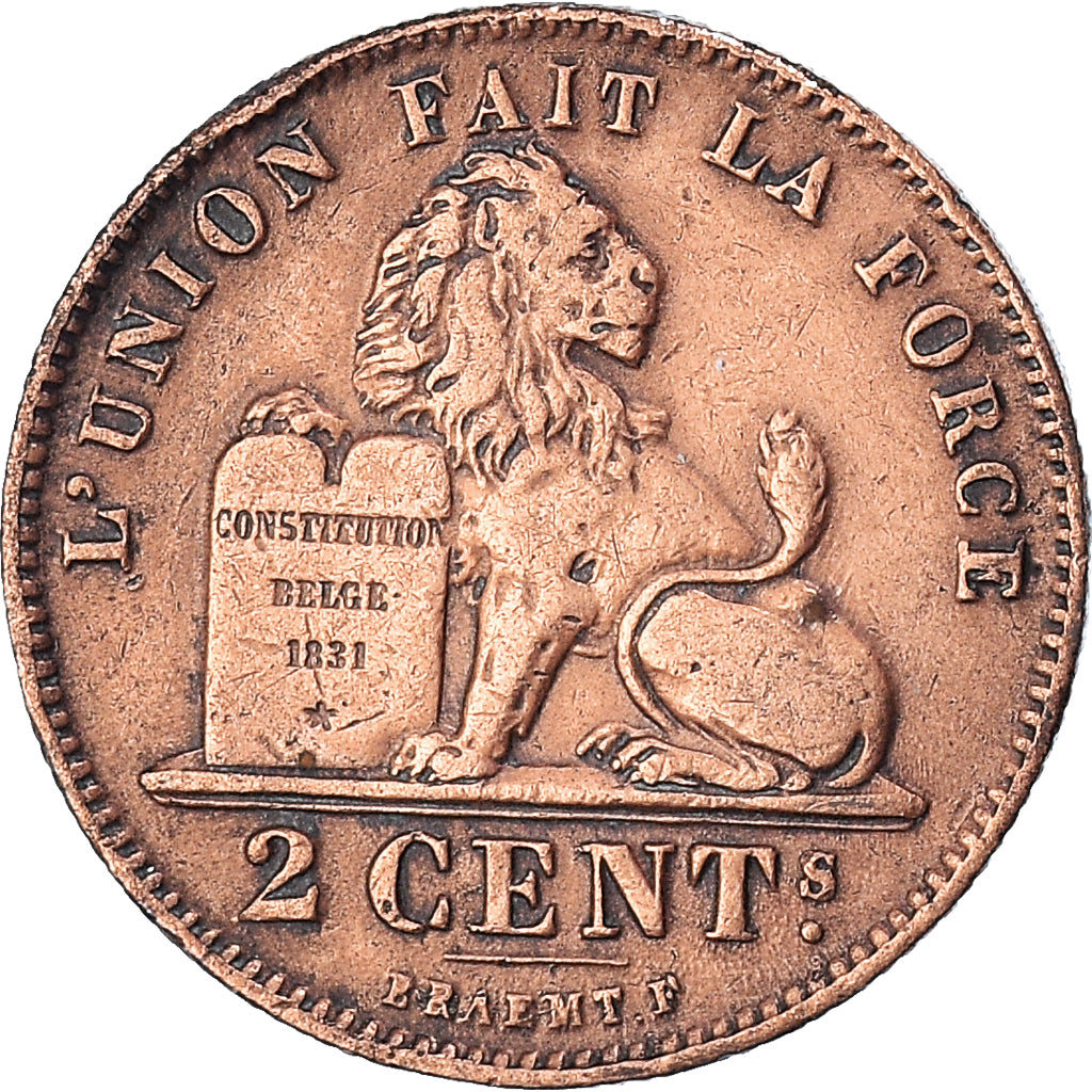 Moneda, Bélgica, 2 Centimes, 1914