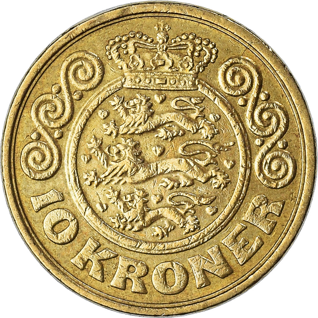 Coin, Denmark, 10 Kroner, 1989