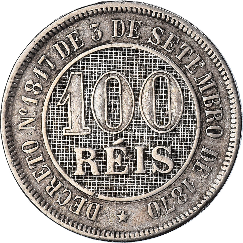 Coin, Brazil, 100 Reis, 1888