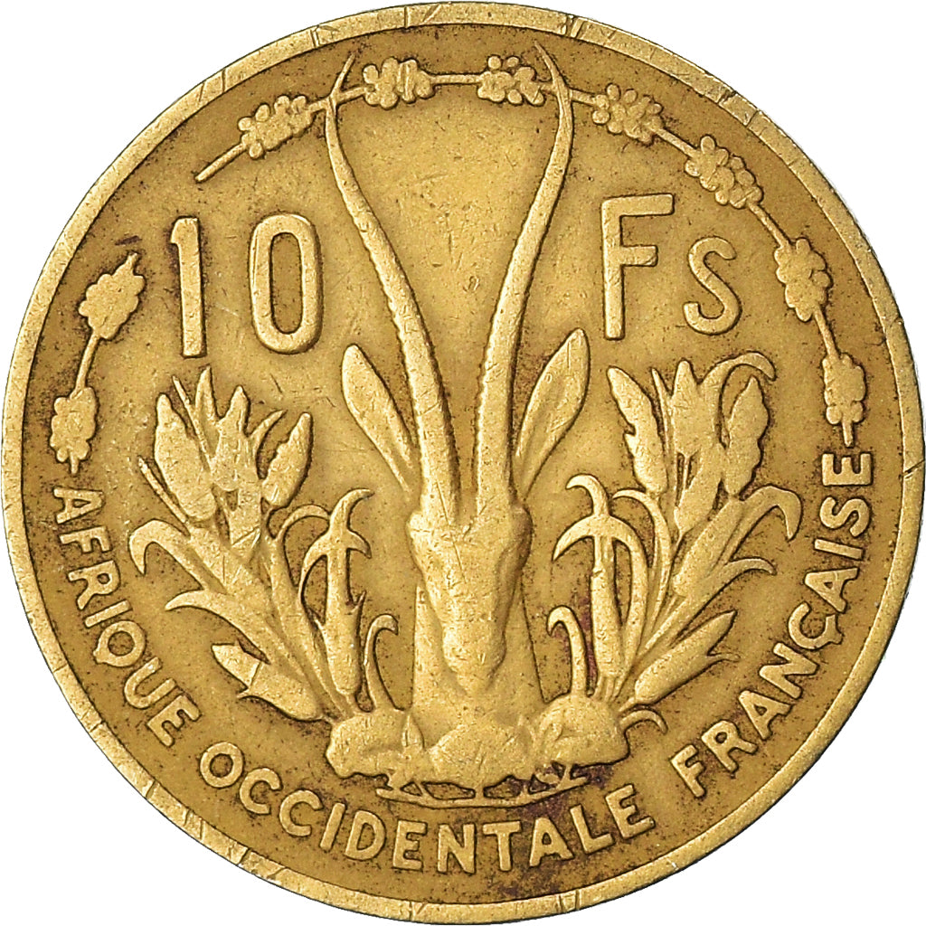 Moneta, Francuska Afryka Zachodnia, 10 Francs, 1956