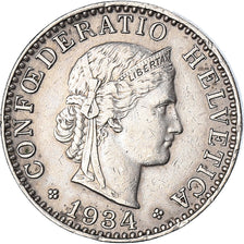 Coin, Switzerland, 20 Rappen, 1934